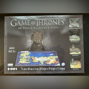 Game of Thrones 4D Puzzle Westeros and Essos 891 Pieces Sealed New